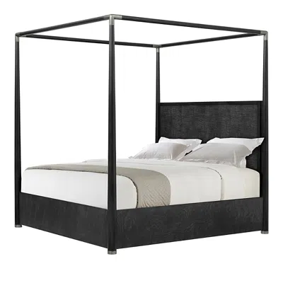 Theodore Alexander Kesden Poster King Bed In Silent Black