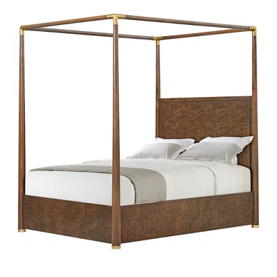 Theodore Alexander Kesden Poster Queen Bed In Pyramid Brown