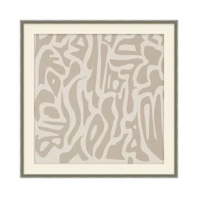 Theodore Alexander Leaving A Mark 2 By Studio L57 Schemata - Single Picture Frame Print In Taupe,cream