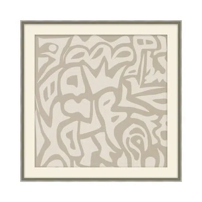 Theodore Alexander Leaving A Mark 6 By Studio L57 Schemata - Single Picture Frame Print In Taupe,cream