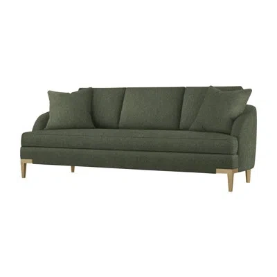 Theodore Alexander Lido 90'' Recessed Arms Sofa In Rise Fern (performance Fabric) 1357-34,dune