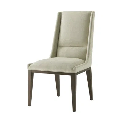 Theodore Alexander Lido Fabric Upholstered Back Side Chair In Taurino In Bistre