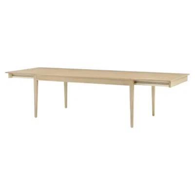 Pre-owned Theodore Alexander Light Mid Century Extending Dining Table In Brown