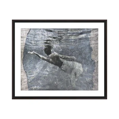 Theodore Alexander Lunch Time Splash 2 By Studio L57 Narrative - Single Picture Frame Print In Gray,blue