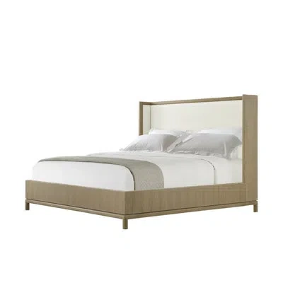 Theodore Alexander Montauk Upholstered Wingback Bed In Jetty
