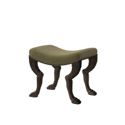 Theodore Alexander Nob Accent Stool In Espresso,green 1357-34