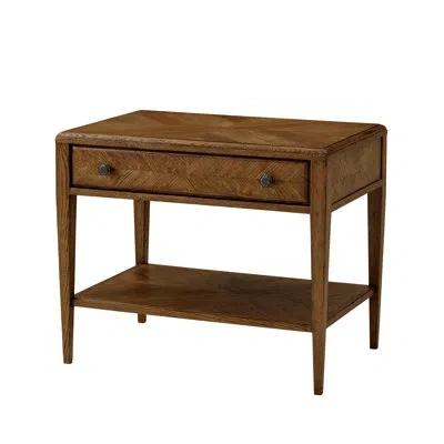 Theodore Alexander Nova Drawer Side Table In Dusk