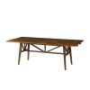 Theodore Alexander Nova Extendable Solid Oak Trestle Dining Table In Dusk