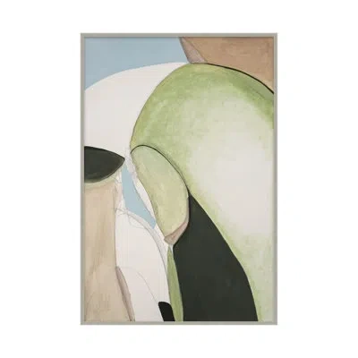 Theodore Alexander Organic Matter 1 By Studio L57 Affinity - Floater Frame Print On Canvas In Olive Green,rose Champagne,black,white