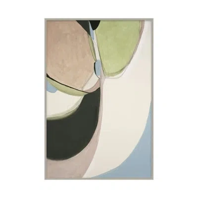 Theodore Alexander Organic Matter 2 By Studio L57 Affinity - Floater Frame Print On Canvas In Olive Green,rose Champagne,black,white