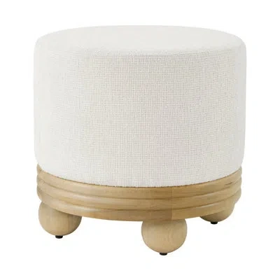 Theodore Alexander Origins Upholstered Ottoman In Sesame