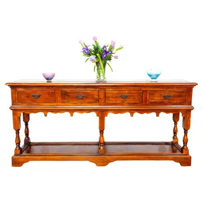 Pre-owned Theodore Alexander Potboard Dresser Base Server Console Sideboard Georgian Style Fine Country House In Brown