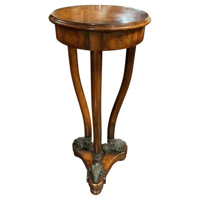 Pre-owned Theodore Alexander Regency Style Pedestal Or Fernery In Mahogany With Ram's Head Feet In Brown