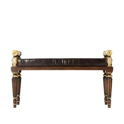 Theodore Alexander Rep.li.ca Wood Bench In Brown