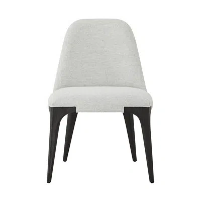 Theodore Alexander Rome Fabric Side Chair Dining Chair In Matte Black