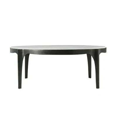 Theodore Alexander Rome Round Cocktail Table In White