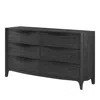 Theodore Alexander Rome Six Drawer Wood Dresser In Black