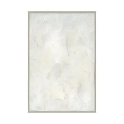 Theodore Alexander Ruminate 1 Framed On Canvas By Shayna Goodman Print In Light Gray,platinum,eggshell