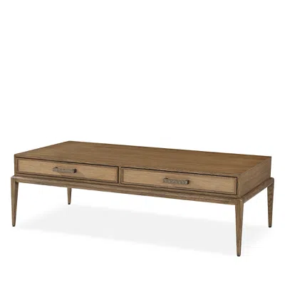 Theodore Alexander Singer Cocktail Table With Wallpaper In Animal Print