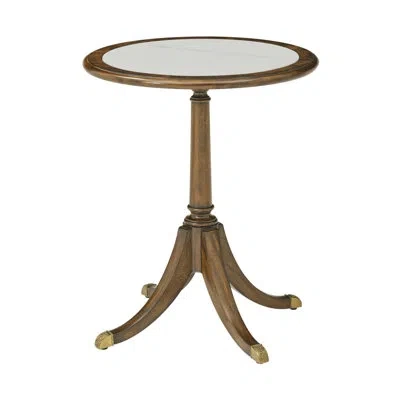 Theodore Alexander Sloane Round Occasional Table In Brown