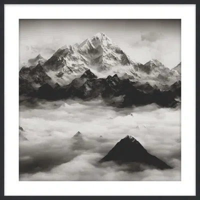 Theodore Alexander Snowscape 8 Framed Art Print In Black,white,gray