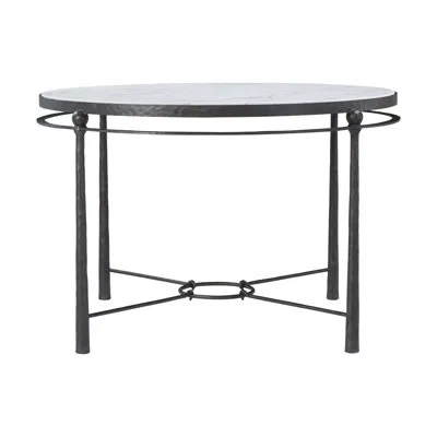 Theodore Alexander Spencer London Round Metal Center Table In White