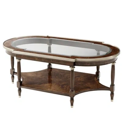 Theodore Alexander Storyteller Coffee Table With Storage In Clear