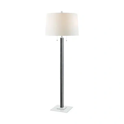 Theodore Alexander Ta Illuminations 66.25 Floor Lamp In Nickel Plated;white