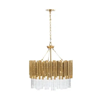 Theodore Alexander Ta Illuminations Aluminum Novelty Chandelier In Lighting Brass Bamboo