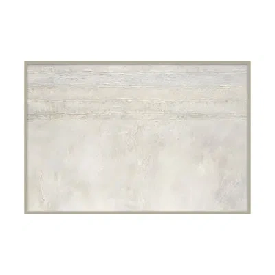 Theodore Alexander Textured Walls 1 By Studio L57 Contempo - Floater Frame Print On Canvas In Gray,linen,oyster