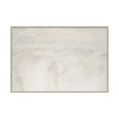 Theodore Alexander Textured Walls 2 By Studio L57 Contempo - Floater Frame Print On Canvas In Gray,linen,oyster