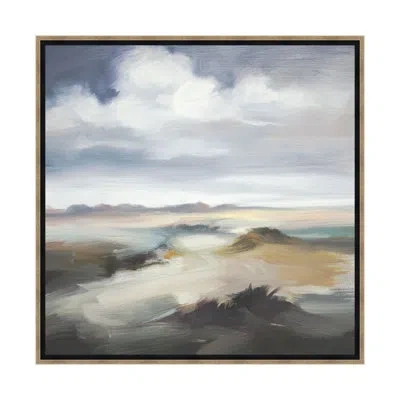 Theodore Alexander The Color Of Rain 1 By Studio L57 Impressions - Floater Frame Painting On Canvas In Indigo,smoke,chestnut,umber
