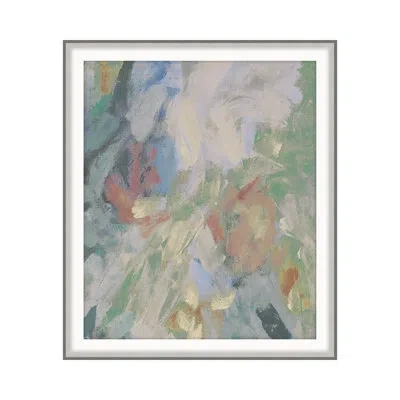 Theodore Alexander The Mini Gardens 3 By Katie Willes - Single Picture Frame Print On Paper In Coral Pink,dove Gray,green,vanilla