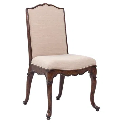Pre-owned Theodore Alexander Upholstered Walnut Dining Chair In Brown