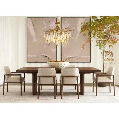 Theodore Alexander Urbane 6 - Person Extendable Dining Set In Campfire