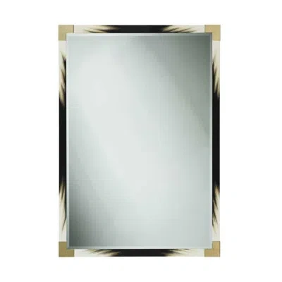 Theodore Alexander Vanucci Eclectics Mirror In Brass;black Lacquered