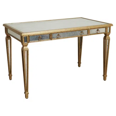 Pre-owned Theodore Alexander Vintage Mirrored Desk Or Table By  In Brown