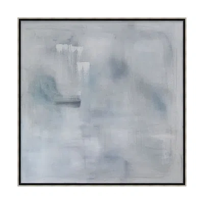 Theodore Alexander Whispered Echoes 1 By Shayna Goodman - Single Picture Frame Print On Canvas In Ash,cool Gray,slate