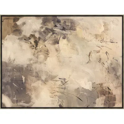 Theodore Alexander Writing On The Wall 1 Framed Art Print In Brown,tan,taupe