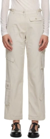 Theopen Product Beige Paneled Cargo Pants In Grayish Beige