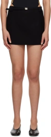 Theopen Product Black Belted Miniskirt In Black