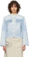Theopen Product Blue Distressed Denim Jacket In Blue