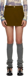 Theopen Product Khaki Belted Miniskirt In Khaki