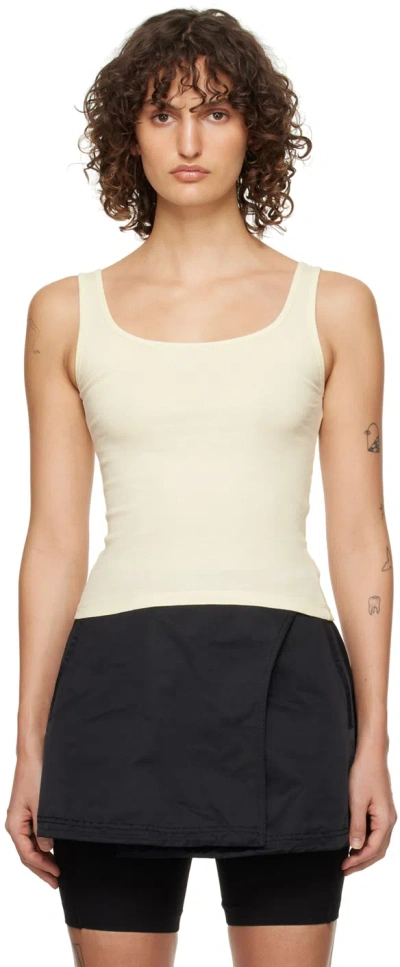 Theopen Product Off-white Scoop Neck Tank Top In Cream