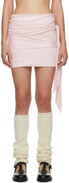 Theopen Product Pink Tie-up Miniskirt In Pink