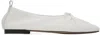 Theopen Product White Square Toe Ballerina Flats In White