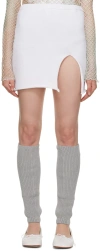 Theopen Product White Vented Miniskirt In White White