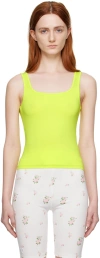 Theopen Product Yellow Symbol Tank Top In Yellowish Green Yelg