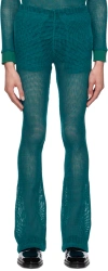 Theophilio Blue Four-pocket Sweatpants In Blue