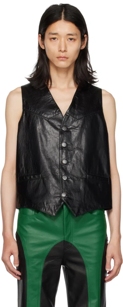 Theophilio Ssense Exclusive Black Leather Vest